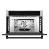 ZLINE 30” Convection Microwave, Stainless Steel, Black MWOZ-30-SS-MB