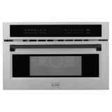 ZLINE 30” Convection Microwave, Stainless Steel, Black MWOZ-30-SS-MB