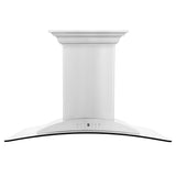 ZLINE 30" CrownSound‚ Ducted Vent Island Mount Range Hood in Stainless Steel with Built-in Bluetooth Speakers, GL9iCRN-BT-30