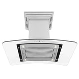 ZLINE 30" CrownSound‚ Ducted Vent Island Mount Range Hood in Stainless Steel with Built-in Bluetooth Speakers, GL9iCRN-BT-30