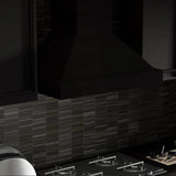 ZLINE 30" Designer Series Wooden Wall Range Hood in Black, KBCC-30