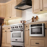 ZLINE 30" Designer Series Wooden Wall Range Hood in Black, KBCC-30