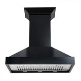 ZLINE 30" Designer Series Wooden Wall Range Hood in Black, KBCC-30