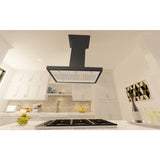 ZLINE 30" Designer Wooden Island Range Hood in Black, KBiCC-30