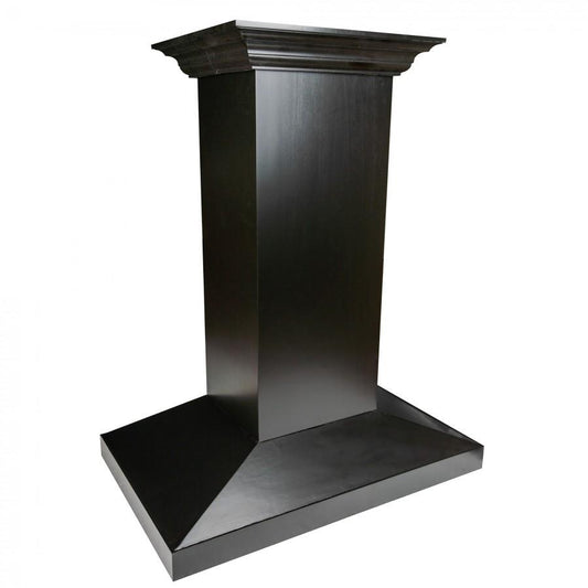 ZLINE 30" Designer Wooden Island Range Hood in Black, KBiCC-30