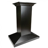 ZLINE 30" Designer Wooden Island Range Hood in Black, KBiCC-30