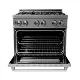 ZLINE 30" Dual Fuel Range, Snow Stainless, Snow Stainless Door, RAS-SN-30