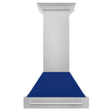 ZLINE 30" DuraSnow® Stainless Steel Range Hood with Color Shell Options 8654SNX-BG-30