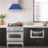 ZLINE 30" DuraSnow® Stainless Steel Range Hood with Color Shell Options 8654SNX-BM-30