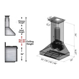 ZLINE 30" Hand-Hammered Copper Finish Wall Range Hood, 655-HBXXX-30