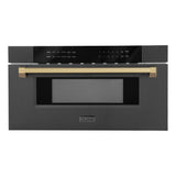 ZLINE 30" Microwave Drawer, Black Stainless, Bronze MWDZ-30-BS-CB