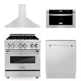 ZLINE 30 " Package Range RA30, Range Hood KB, Microwave MWD-1 , Dishwasher DWV-24,  4KP-RARH30-MWDW