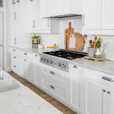 ZLINE 30" Porcelain Rangetop, DuraSnow®, 4 Brass Burners, RTS-BR-30