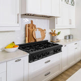 ZLINE 30" Porcelain Rangetop in Black Stainless, 4 Gas Burners, RTB-30