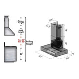 ZLINE 30" Professional Wall Range Hood, Stainless Steel, KECOMCRN-30