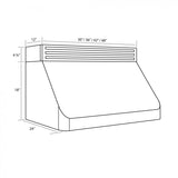 ZLINE 30" Recirculating Under Cabinet Stainless Range Hood, RK520-30