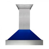 ZLINE 30" Snow Finish Wall Range Hood, Blue Gloss Shell, 8654BG-30