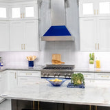 ZLINE 30" Snow Finish Wall Range Hood, Blue Gloss Shell, 8654BG-30