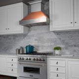 ZLINE 30" Snow Finish Wall Range Hood, Copper Shell, 8654C-30
