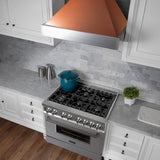ZLINE 30" Snow Finish Wall Range Hood, Copper Shell, 8654C-30