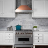 ZLINE 30" Snow Finish Wall Range Hood, Copper Shell, 8654C-30