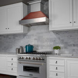 ZLINE 30" Snow Finish Wall Range Hood, Hammered Copper Shell, 8654HH-30
