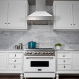 ZLINE 30" Snow Finish Wall Range Hood, White Matte Shell, 8654WM-30