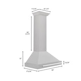 ZLINE 30" Stainless Steel Range Hood, Stainless Steel Handle KB4SNX-30