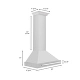 ZLINE 30" Stainless Steel Range Hood with Stainless Steel Handle KB4STX-30