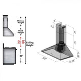 ZLINE 30" Stainless Steel Wall Range Hood, Crown Molding, KL2CRN-30