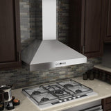 ZLINE 30" Stainless Steel Wall Range Hood, Crown Molding, KL3CRN-30