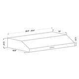 ZLINE 30" Under Cabinet Stainless Range Hood, Hard wired, 617-30