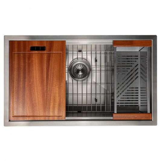 ZLINE 30" Undermount Single Bowl Ledge Sink Stainless Steel, SLS-30