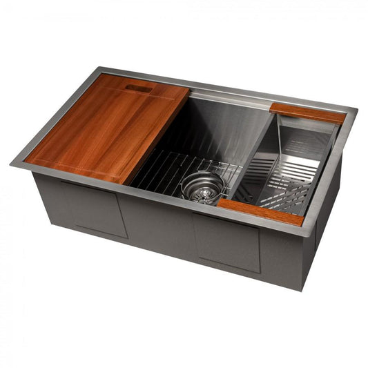 ZLINE 30" Undermount Single Bowl Ledge Sink Stainless Steel, SLS-30