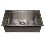 ZLINE 30" Undermount Single Bowl Ledge Sink Stainless Steel, SLS-30S