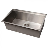 ZLINE 30" Undermount Single Bowl Ledge Sink Stainless Steel, SLS-30S