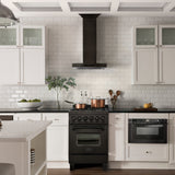 ZLINE 30" Wall Mount Range Hood, Black Stainless Steel, BSKENCRN-30