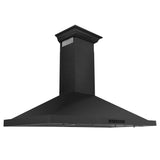 ZLINE 30" Wall Range Hood, Black Stainless, Crown Molding, BSKBNCRN-30