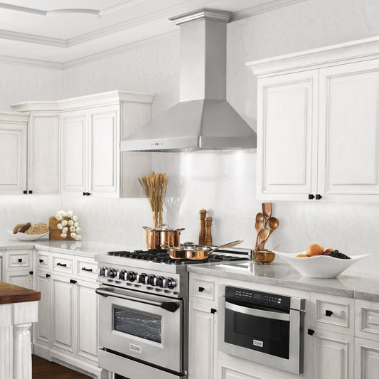 ZLINE 30" Wall Range Hood, Stainless, CrownSound Speakers, KF2CRN-BT-30