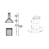 ZLINE 30" Wooden Island Range Hood, Butcher Block, 681iM-30