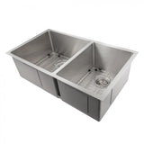 ZLINE 33" Undermount Double Bowl Sink in Stainless Steel, SR60D-33