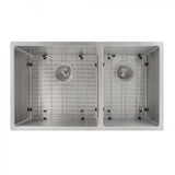ZLINE 33" Undermount Double Bowl Sink in Stainless Steel, SR60D-33