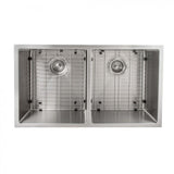 ZLINE 33" Undermount Double Bowl Sink, Stainless Steel, SR50D-33