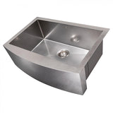 ZLINE 33" Undermount Single Bowl Apron Sink Stainless Steel, SAS-33S