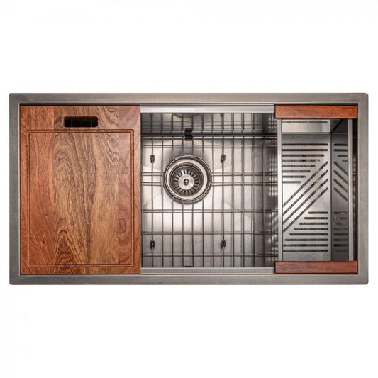 ZLINE 33" Undermount Single Bowl Ledge Sink Stainless Steel, SLS-33S
