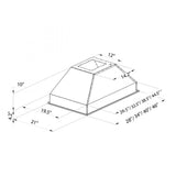 ZLINE 34" Island Range Hood Insert, 721i-34