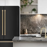 ZLINE 36" Autograph 22.5 cu. ft French Door Refrigerator with Ice Maker in  Black Stainless Steel RFMZ-36-BS-CB
