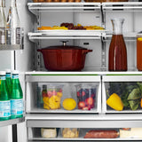 ZLINE 36" Autograph 22.5 cu. ft French Door Refrigerator with Ice Maker in  Black Stainless Steel RFMZ-36-BS-CB