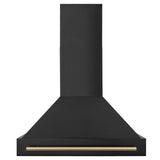 ZLINE 36" Autograph Black Stainless Wall Range Hood, Bronze, BS655Z-36-CB