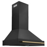 ZLINE 36" Autograph Black Stainless Wall Range Hood, Bronze, BS655Z-36-CB